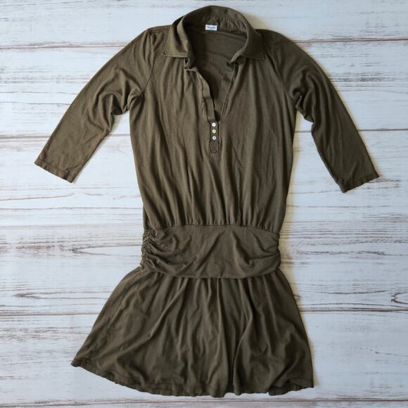 Splendid Jersey Knit Drop Waist Shirt Dress Sz Large - Picture 1 of 4